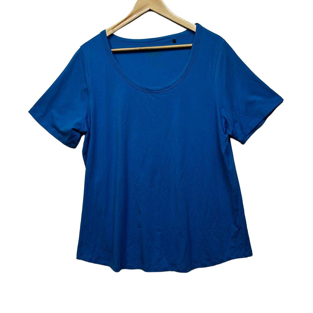 Belle Curve Blue Plus Size Cotton Top - Size 20