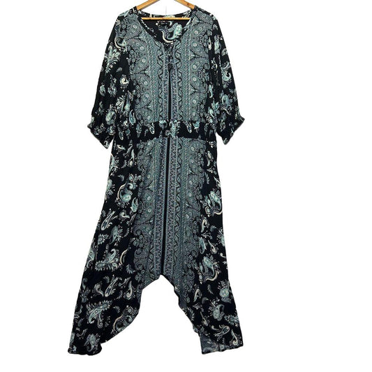 Beme Black Paisley Dress - Size 22