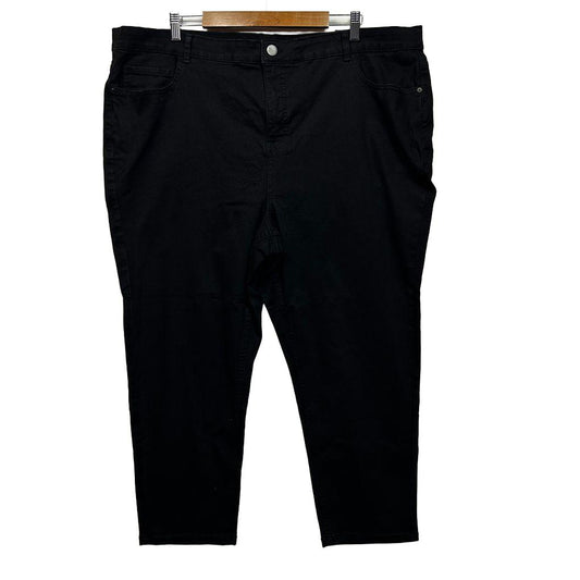 Beme Black Plus Size Straight Short Length Jeans - Size 24