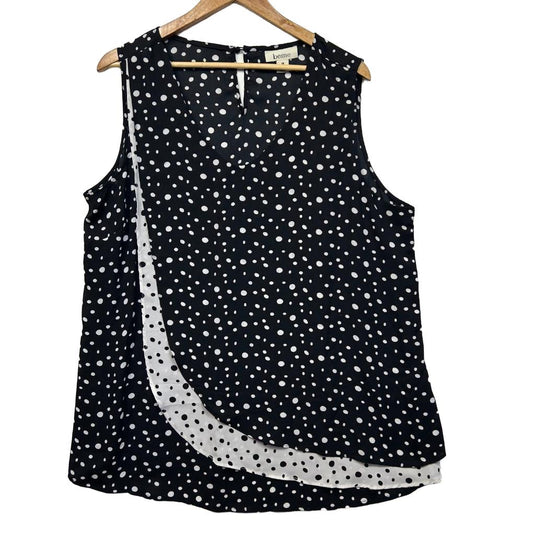 Beme Black Spot Top - Size 18
