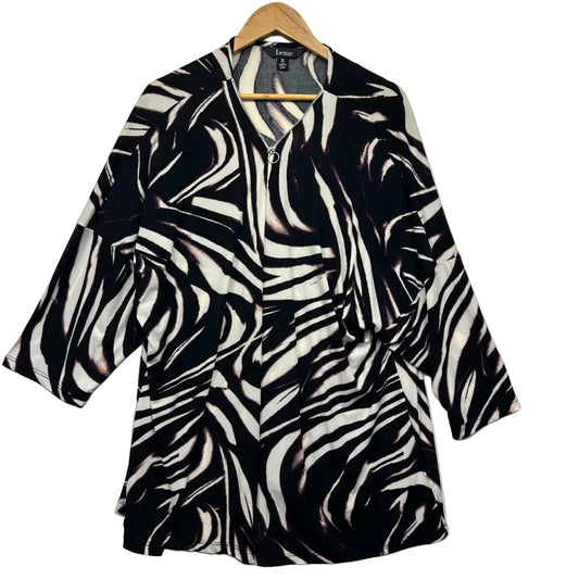 Beme Black Zebra Print Top - Size 22/XL