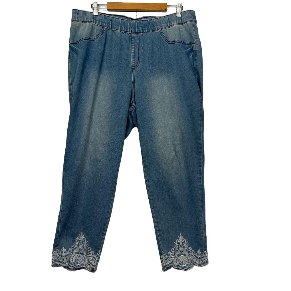 Beme Blue Cotton Jeans - Size 18