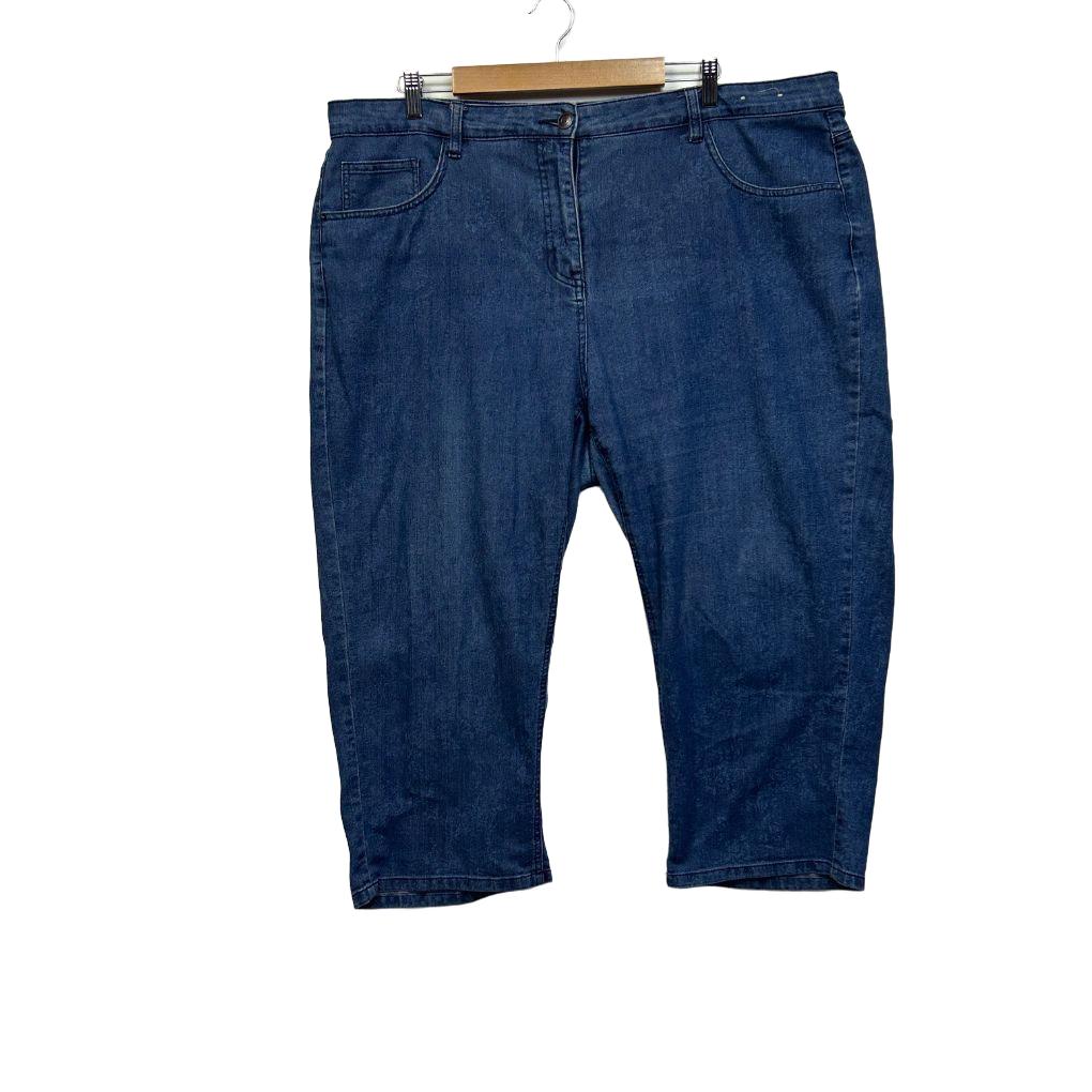 Beme Blue Denim Cropped Pants - Size 20
