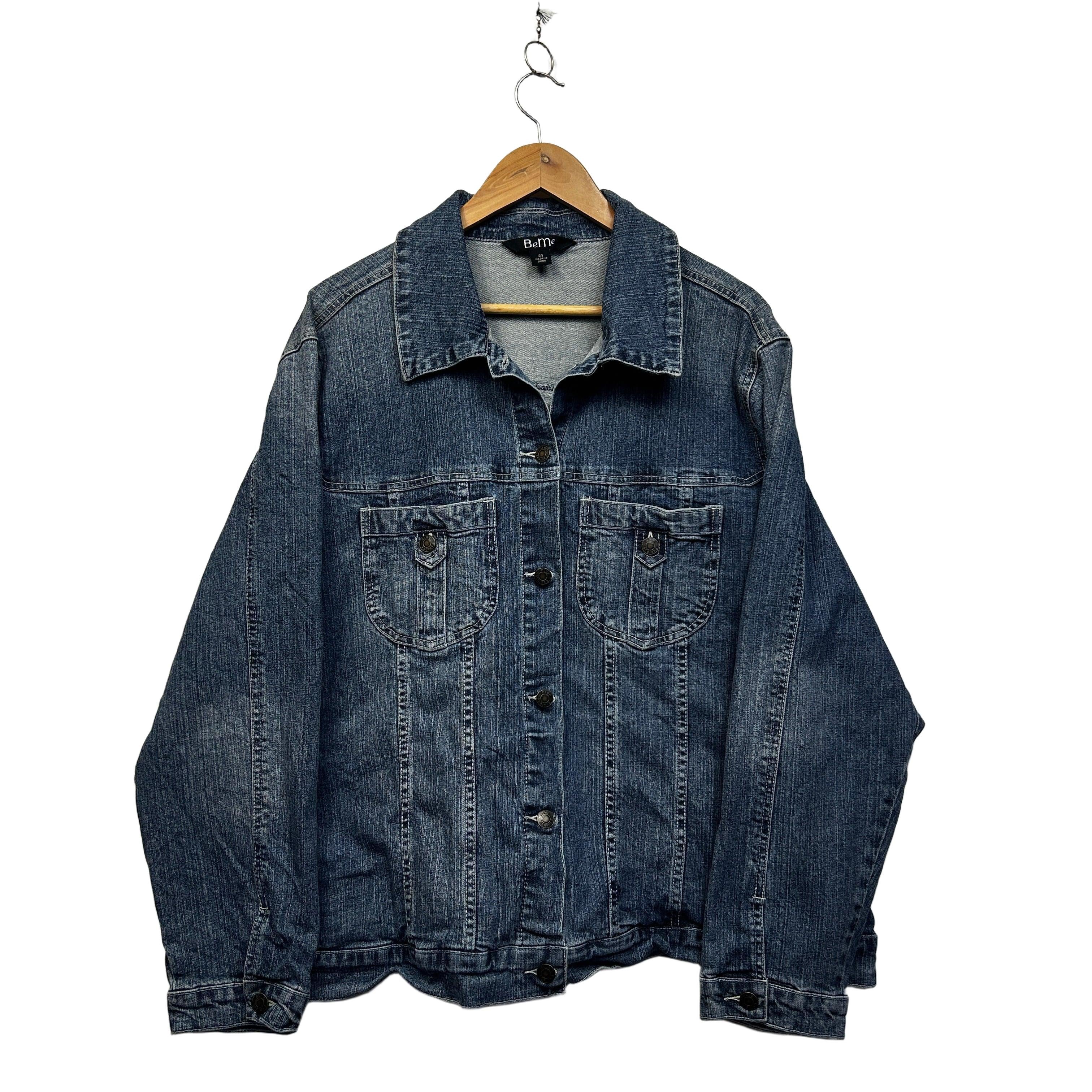 Beme Blue Plus Size Cotton Denim Jacket - Size 24