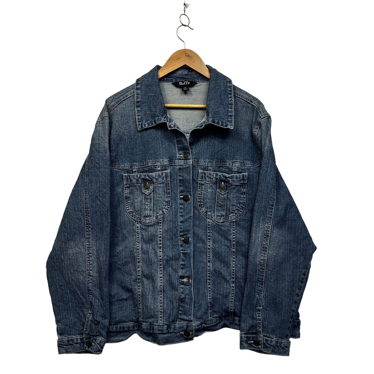 Beme Blue Plus Size Cotton Denim Jacket - Size 24