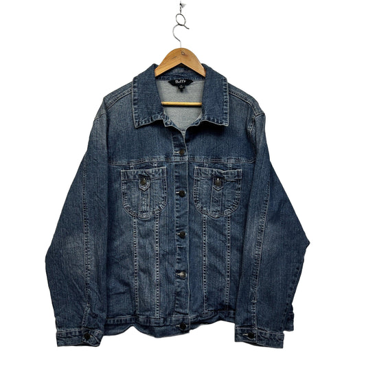 Beme Blue Plus Size Cotton Denim Jacket - Size 24