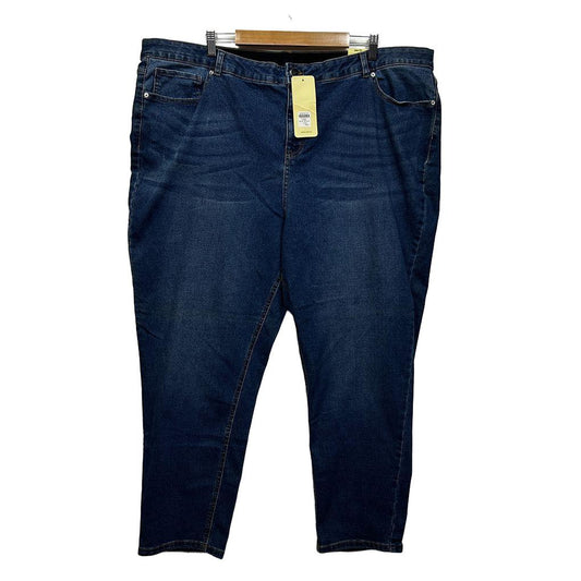 Beme Blue Straight Leg Regular Length Plus Size Jeans - Size 26