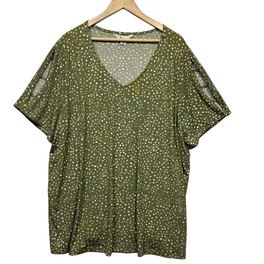 Beme Green Spot Top - Size 20/L