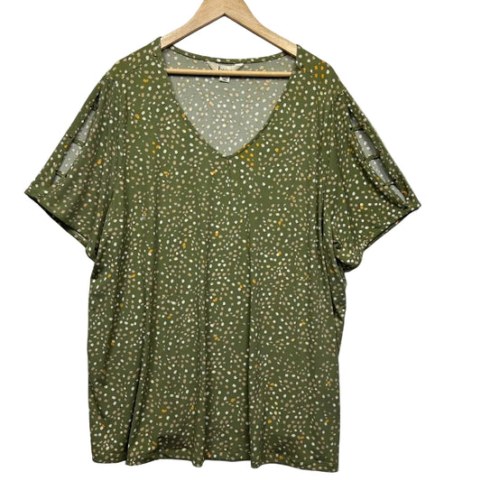 Beme Green Spot Top - Size 20/L