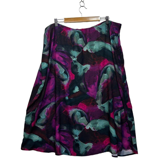 Beme Multicoloured Plus Size Skirt - Size 24