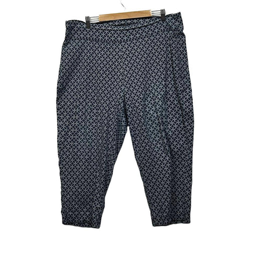 Beme Navy Plus Size Cropped Pants - Size 22