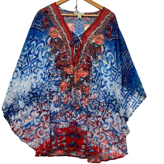Beme Red Paisley Kaftan - Size L/XL