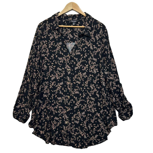 Beme Black Paisley Shirt - Size 22