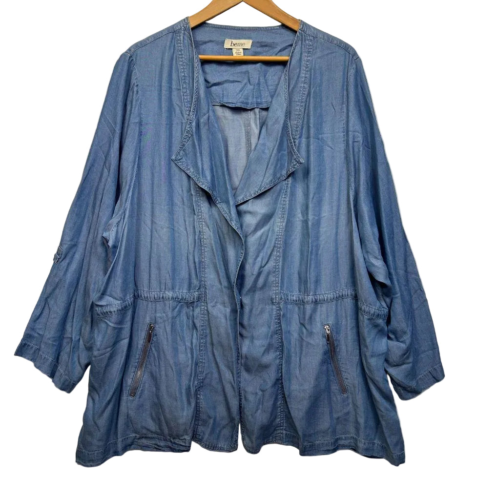 Beme Blue Chambray Jacket - Size 26