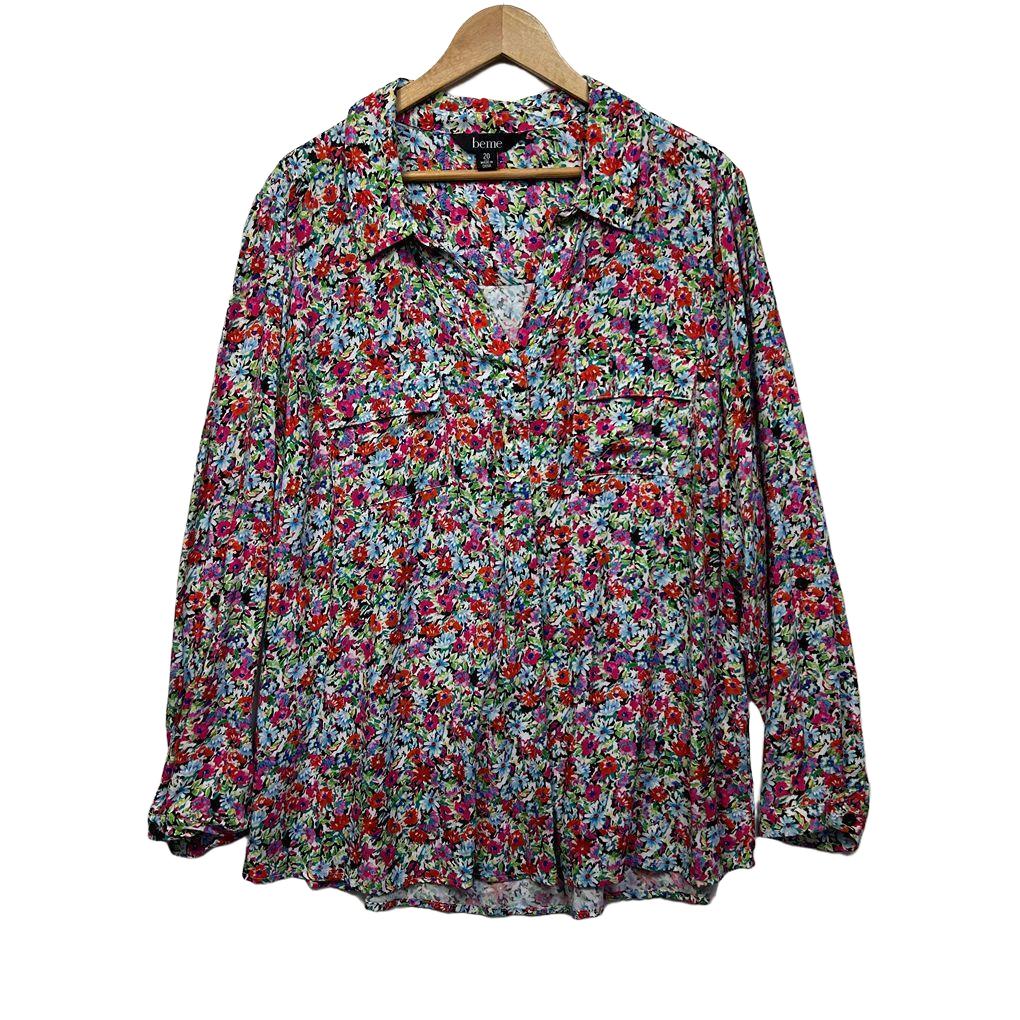 Beme Multicoloured Floral Top - Size 20
