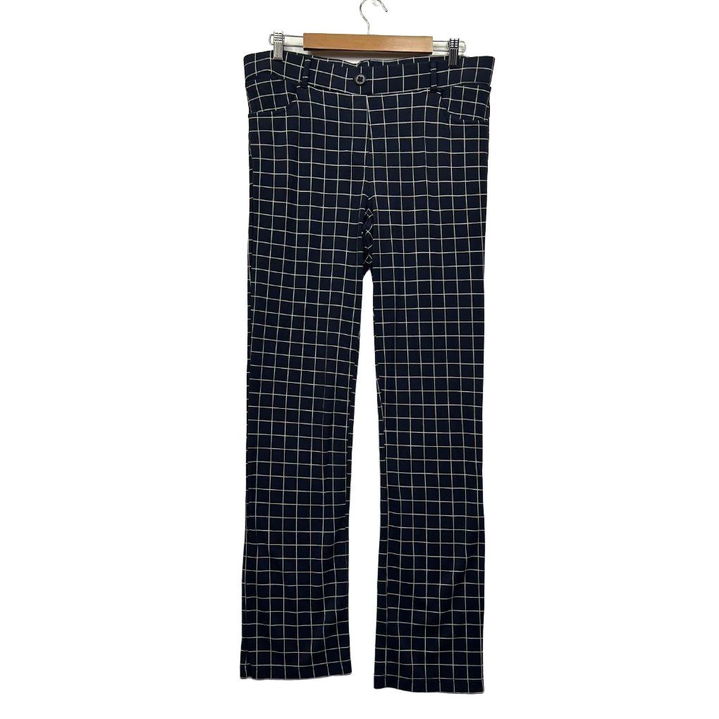 Betabrand Navy Check Pants - Size XL Long