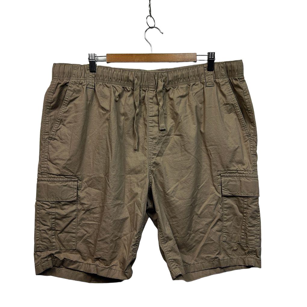 Big Joe Beige Plus Size Cotton Cargo Shorts - Size 4XL