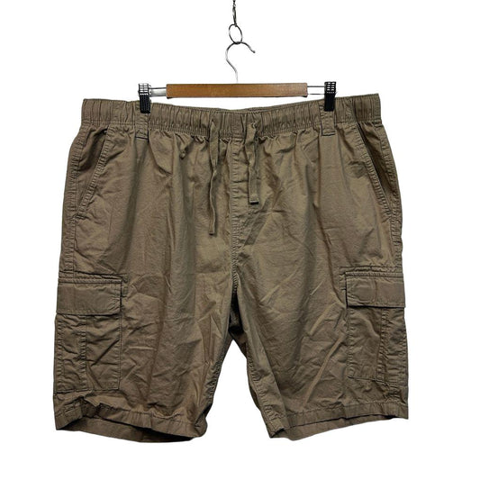 Big Joe Beige Plus Size Cotton Cargo Shorts - Size 4XL