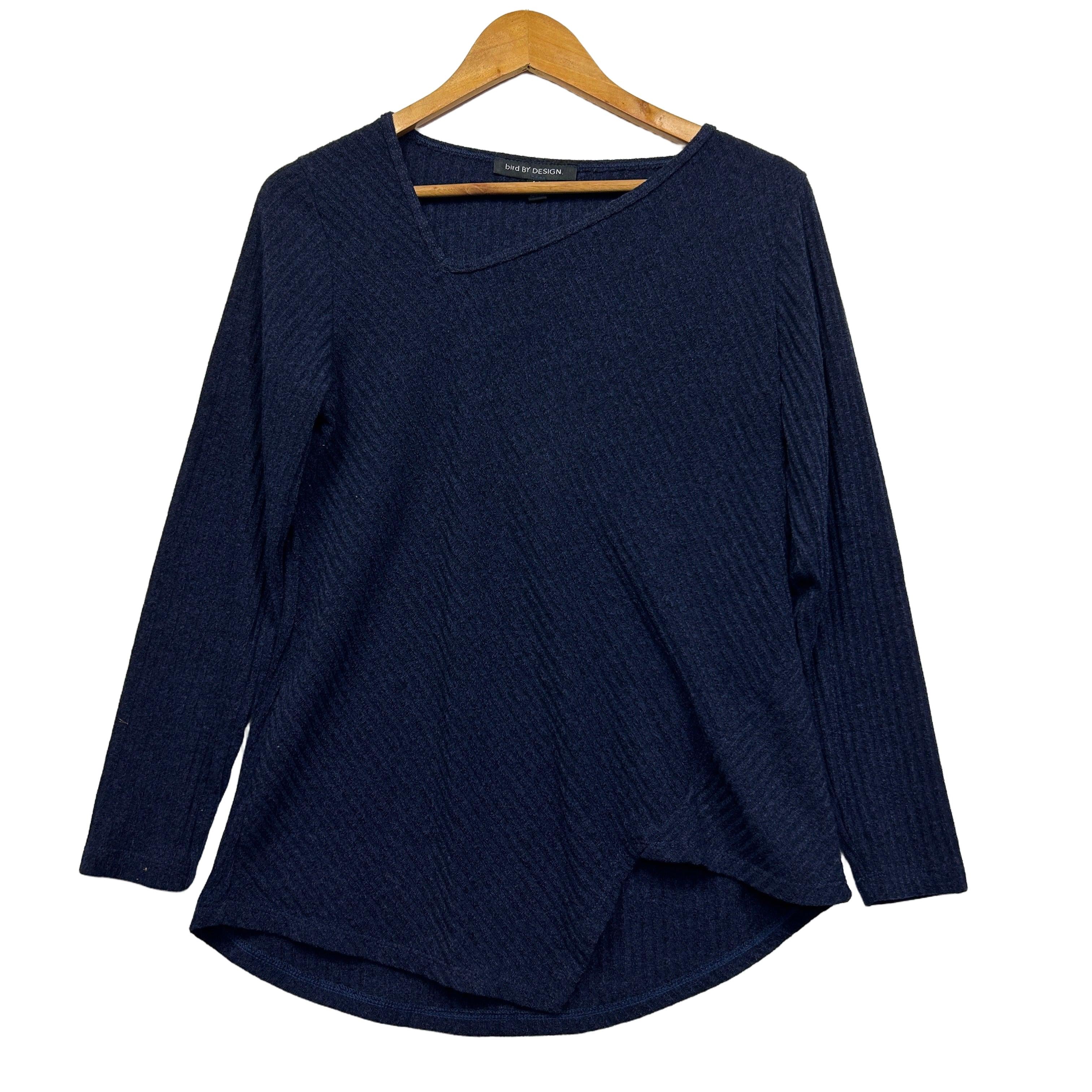 Bird by Design Asymmetric Hem Navy Top - Size 16