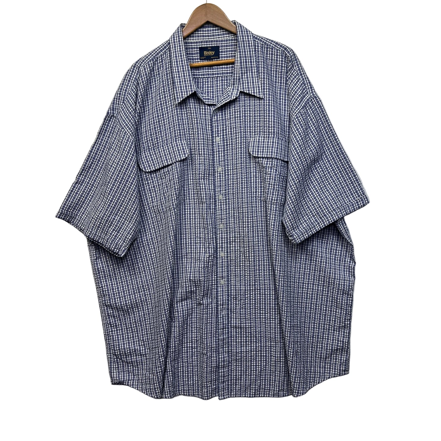 Bisley Blue Cotton Shirt - Size 7XL
