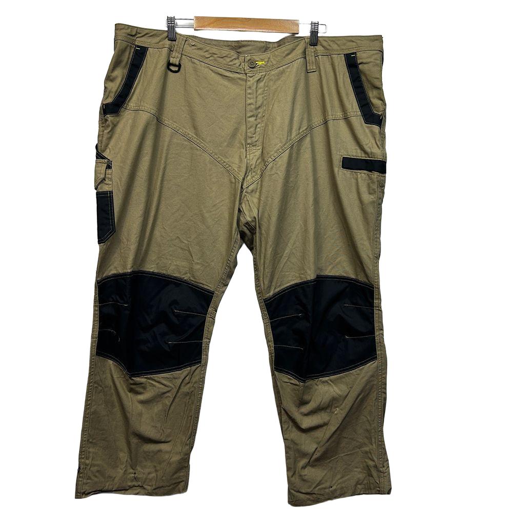 Bisley Khaki Flx & Move Cotton Work Pants - Size 127S / 5XL