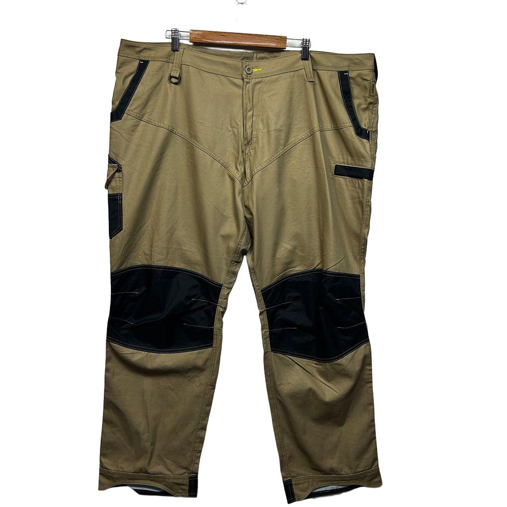 Bisley Khaki Flx & Move Cotton Work Pants - Size 127S / 5XL