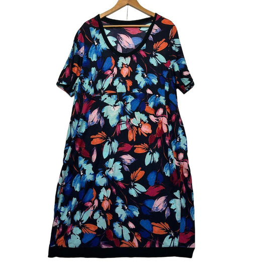 Taking Shape Black Floral Dress - Size 16/18