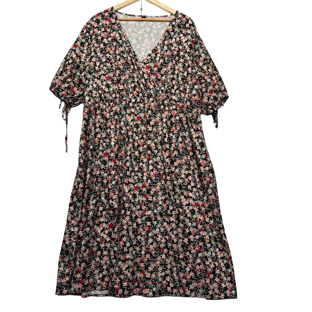 Black Floral Dress - Size 5XL