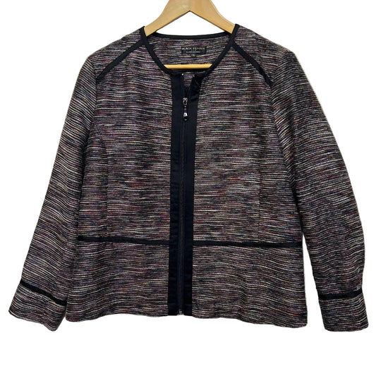 Black Pepper Multicoloured Tweed Jacket - Size 16