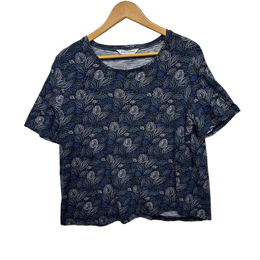 Black Pepper Navy Cotton Top - Size 20