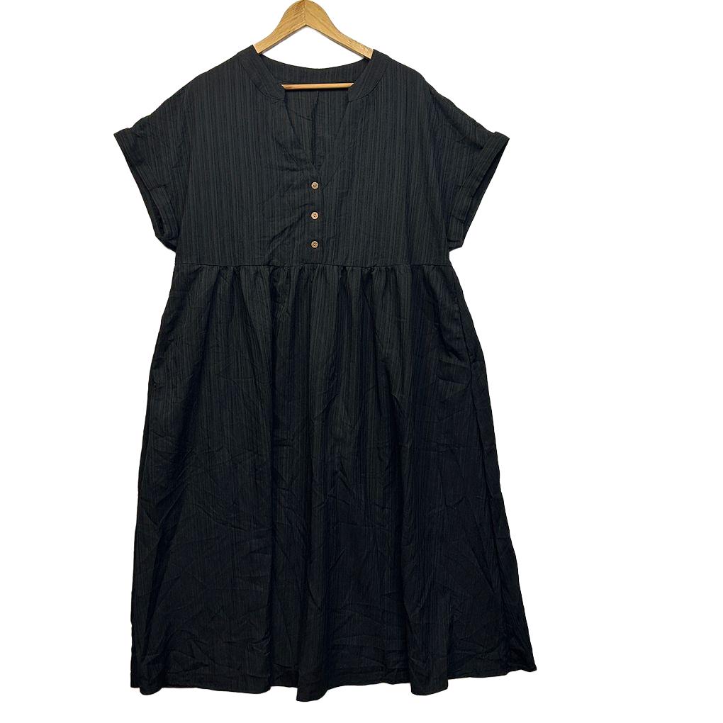 Black Short Sleeve Dress - Size 1XL