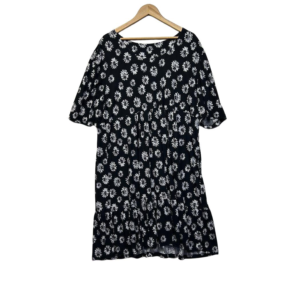 Black Floral Dress - Size 16/18?