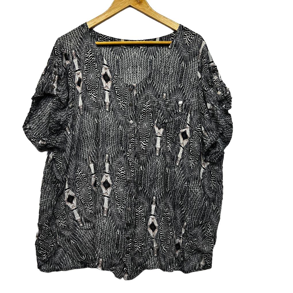 Black and White Print Top - Size 22/24