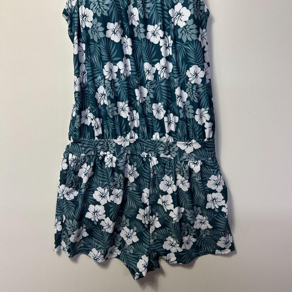 BloomChic Teal Floral Swim Suit - Size 22-24