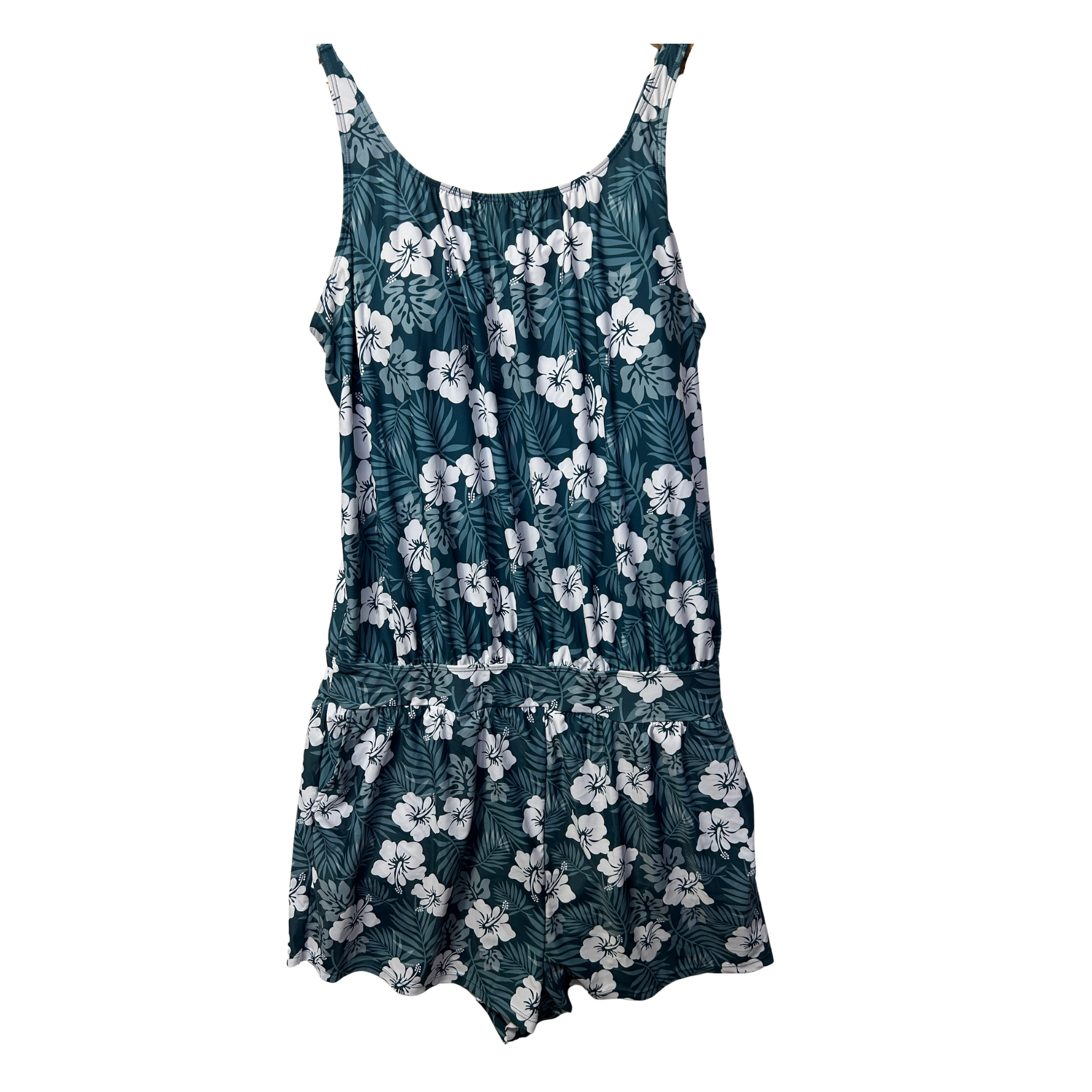 BloomChic Teal Floral Swim Suit - Size 22-24