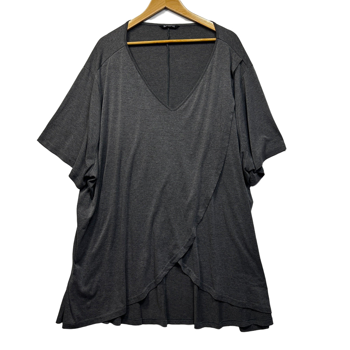 Bloomchic Grey Plus Size Layered Front Top - Size 30 - 34