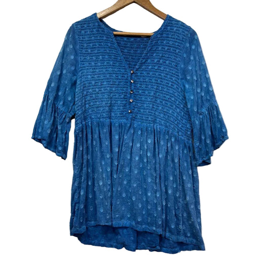 Blue Cotton Top - Size 14/16