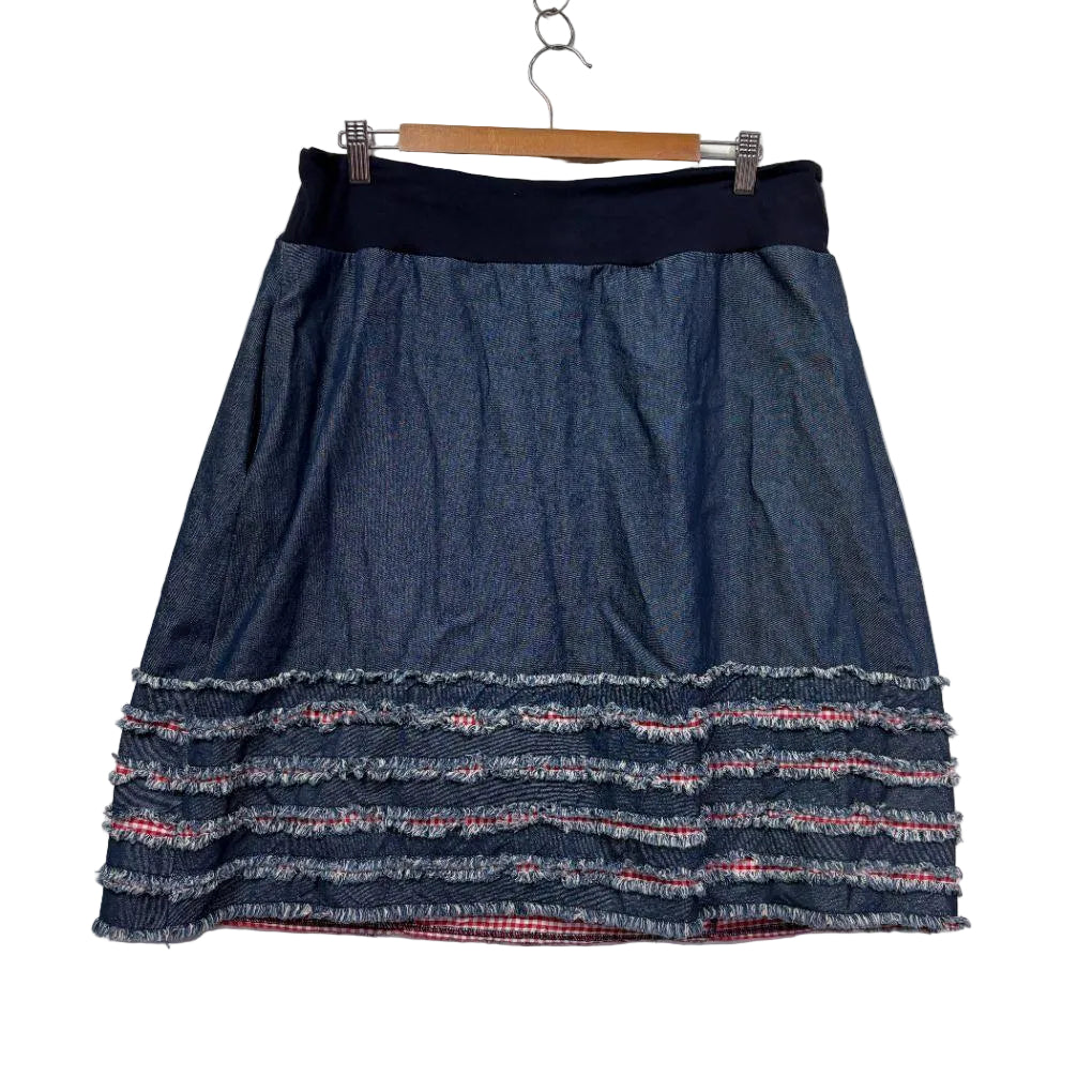 Blue Denim Cotton Skirt - Size 14/16