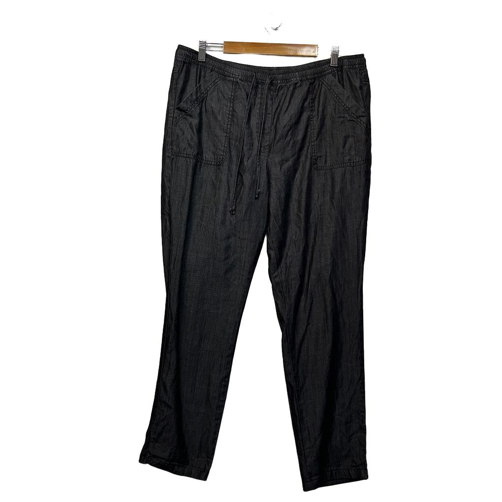 Blue Illusion Charcoal Cotton Pants - Size L