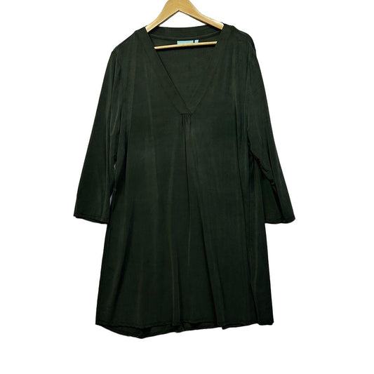 Blue Illusion Khaki Green Longline Top or Short Dress - Size 3L