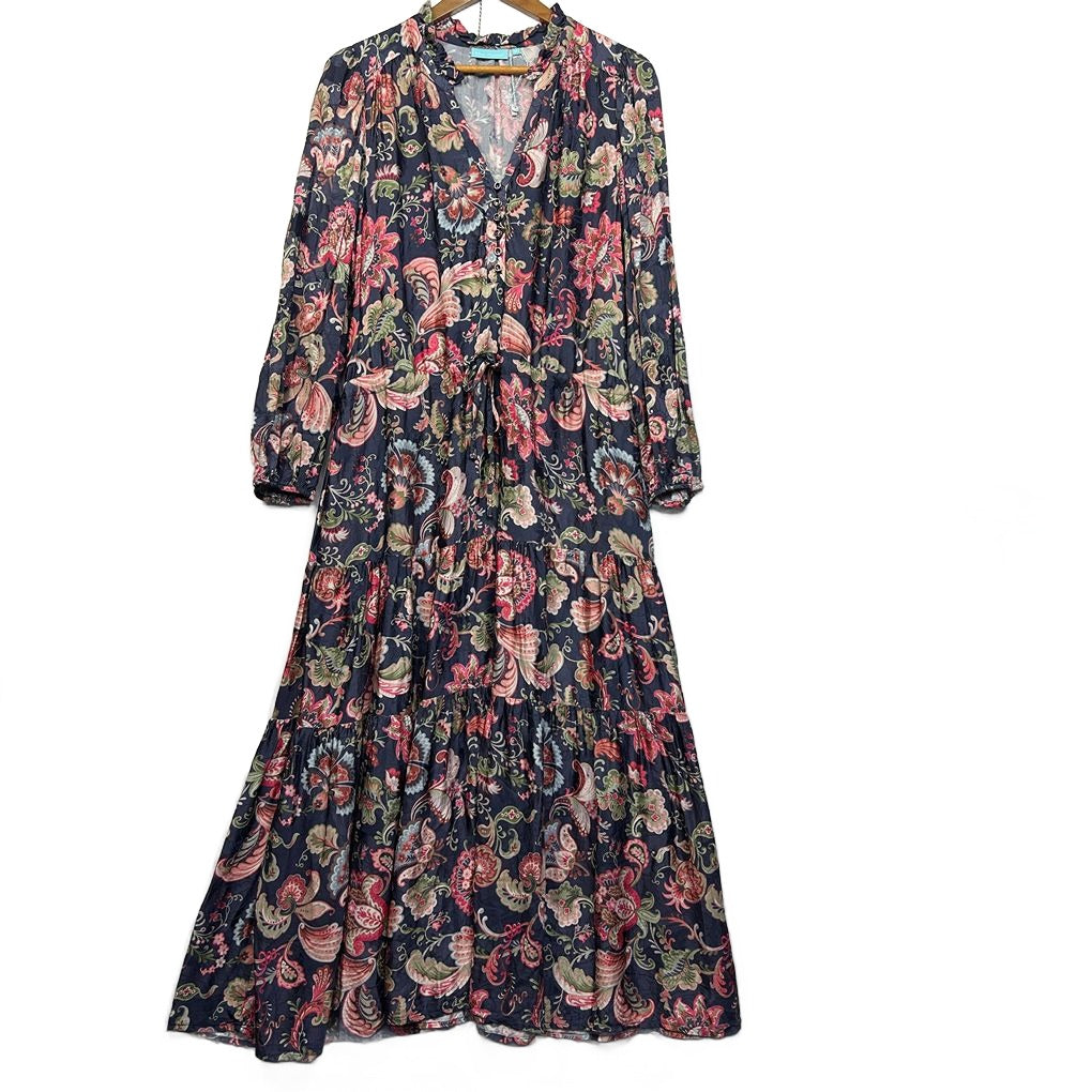 Blue Illusion Navy Floral Dress - Size 16/2L