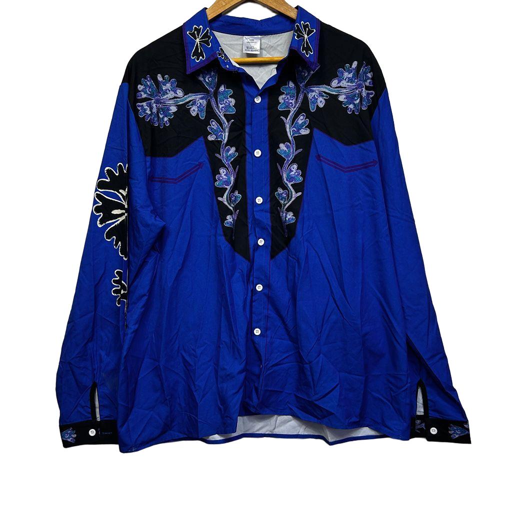 Blue Western Mens Shirt - Size XXXL