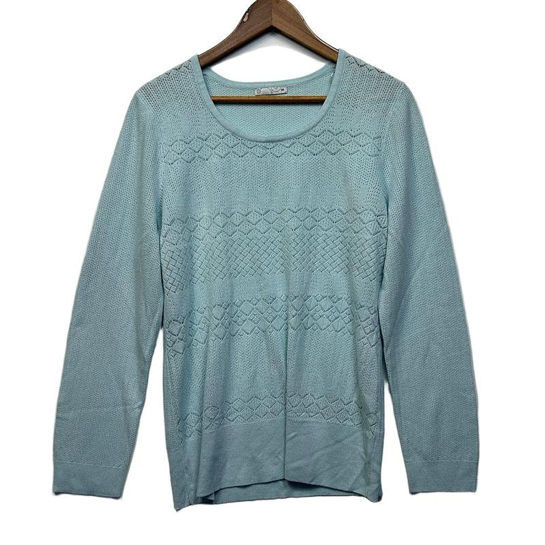 Target Blue Cotton Knit Top Jumper - Size 18