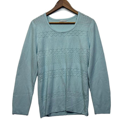Target Blue Cotton Knit Top Jumper - Size 18