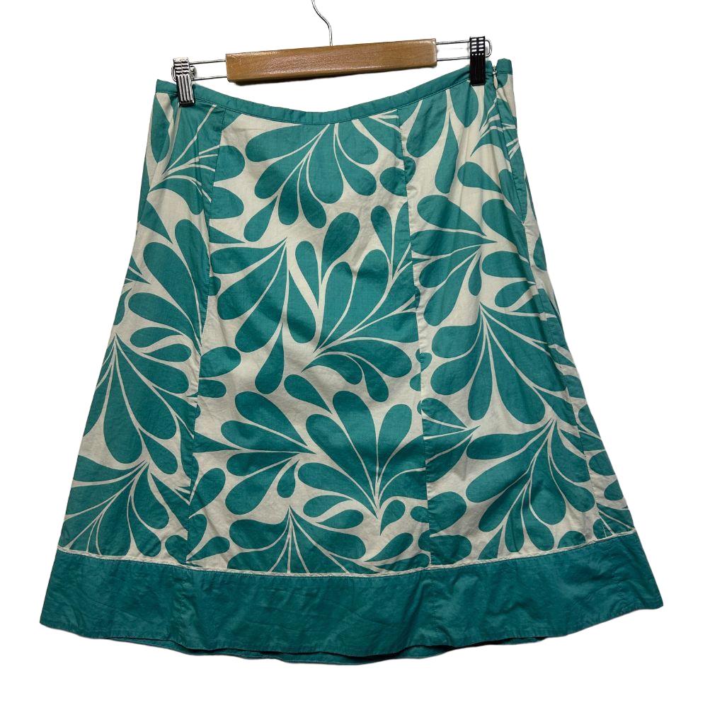 Boden Teal Cotton Skirt - Size 14