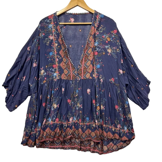 Boho Purple Floral Top - Size 18/20/22