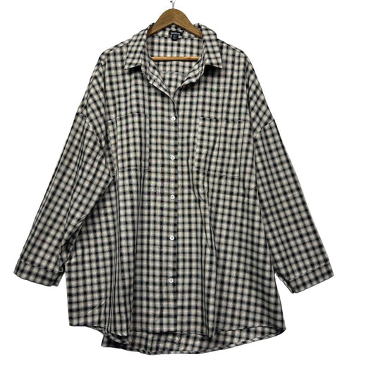 Boohoo Black Check Shirt - Size 22