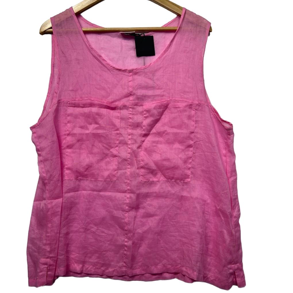 Bounce Pink Linen Top - Size 16/XL