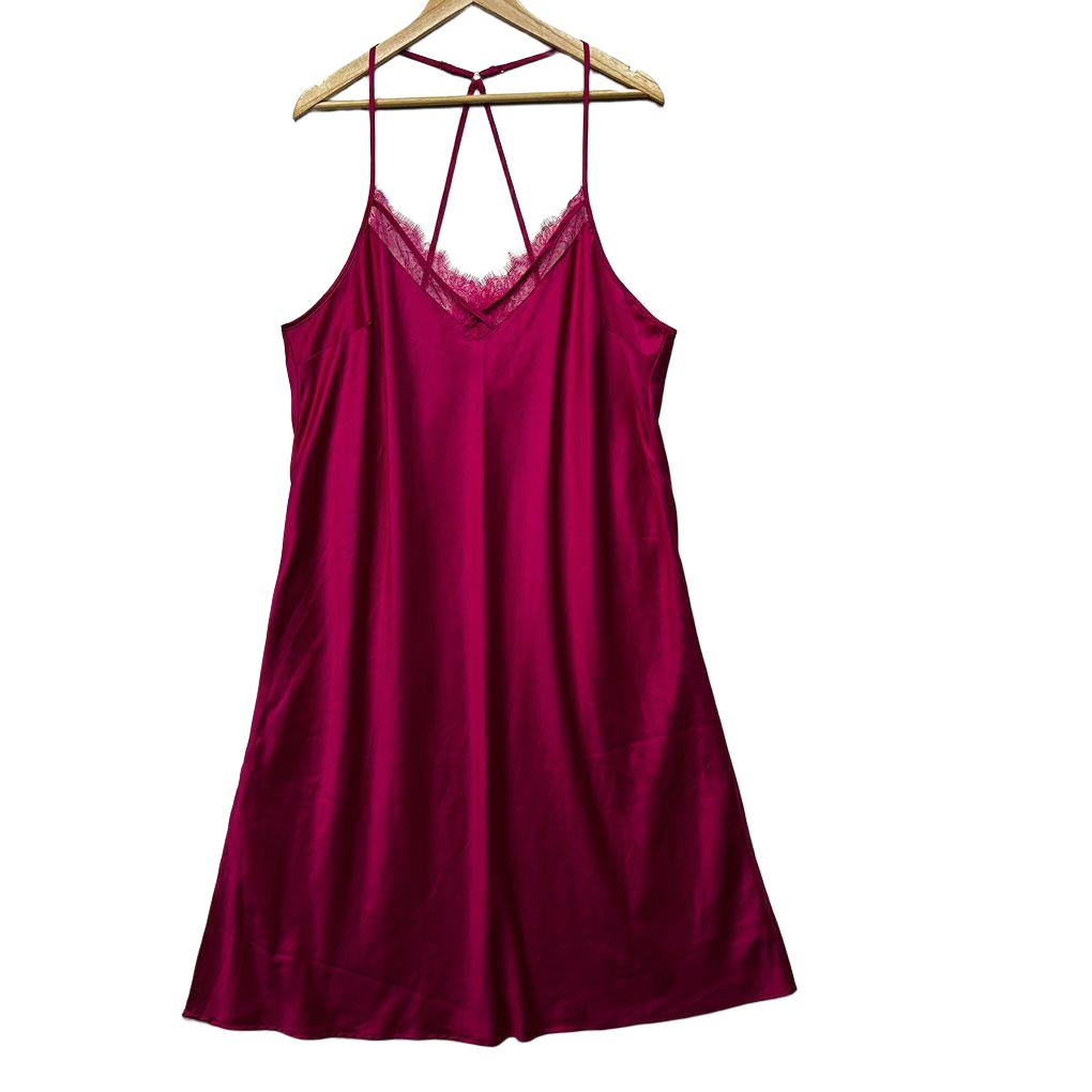Bras N Things Pink Satin Slip - Size 20