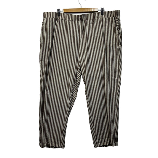 Brown Striped Plus Size Pants - Size 5XL